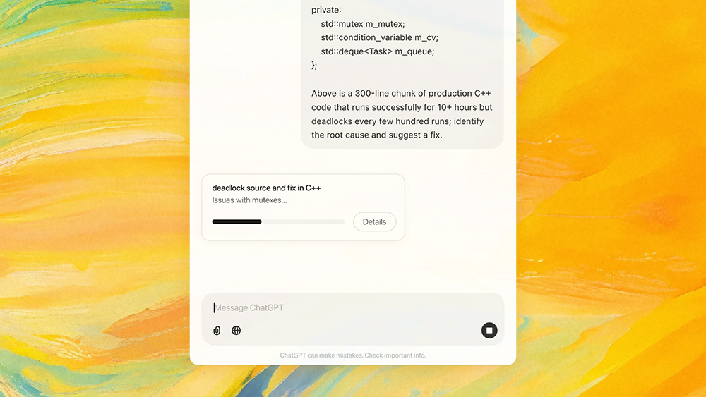 Barra de carga de o1 Pro